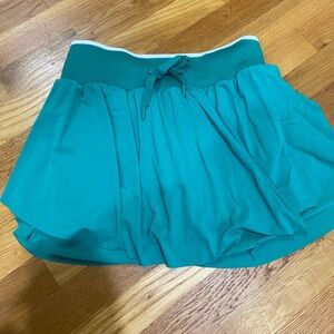 All in Motion Green Skirt with White Trim